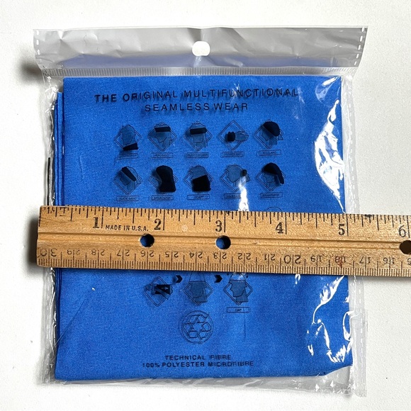 Blue The original Multifunctional Seamless Wear- head/neck/face- 15 styles- NWT - Picture 7 of 7